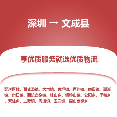 深圳到文成縣物流公司